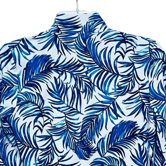 Tommy Bahama Golf Jacket Activewear Full Zip Blue Tropical Zip/Pockets S NWOT - Picture 9 of 11